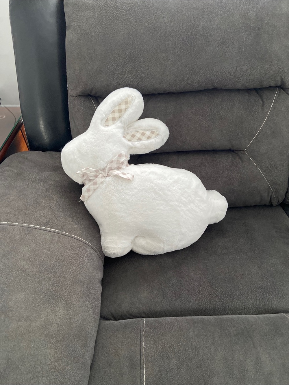 Cupcakes & Cashmere Easter Bunny Gingham Pillow